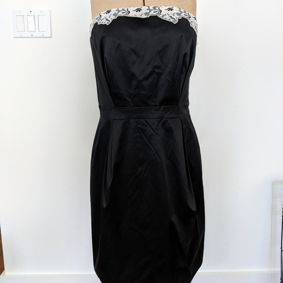 Black dating dress with lace detail for formal - Picture 1 of 2